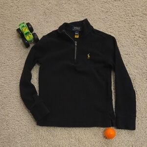 Polo by Ralph Lauren Kids Black Long Sleeve Quarter Zip